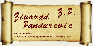 Živorad Pandurević vizit kartica